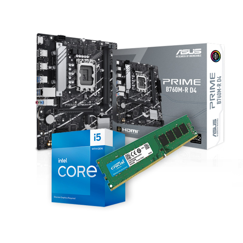 INTEL Core i514400F ASUS B760M 16GB RAM Upgrade Kit